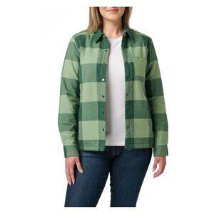 5.11 Tactical Green Plaid Louise Shirt Jacket  Size S